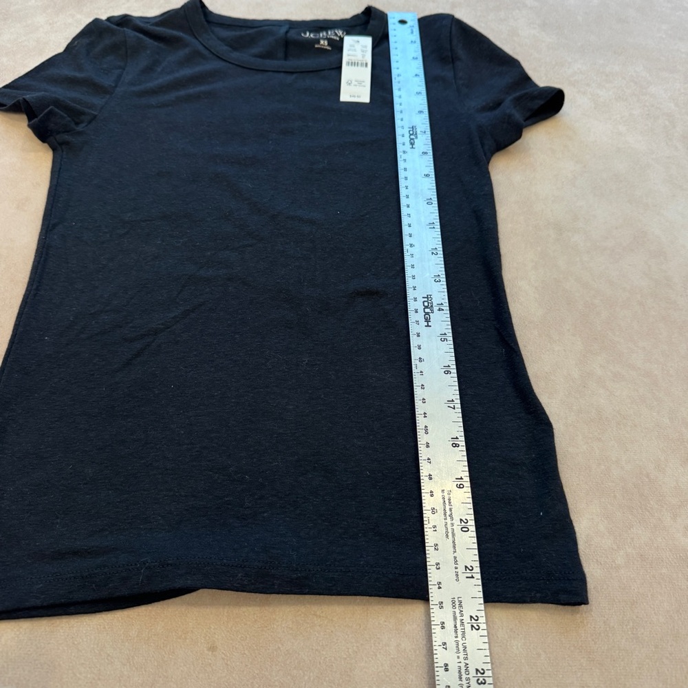 J. Crew Stretch linen-blend crewneck T-shirt • size xs • NWT • BY415 - Picture 5 of 6